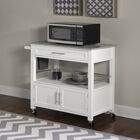 Cameron White Kitchen Cart With Granite Top, , alternate image number null