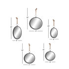 Set Of 5 Grey Metal Glam Wall Mirror, , alternate image number null