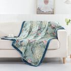 Pavona Velvet Garden Throw Blanket, JADE, hi-res image number null