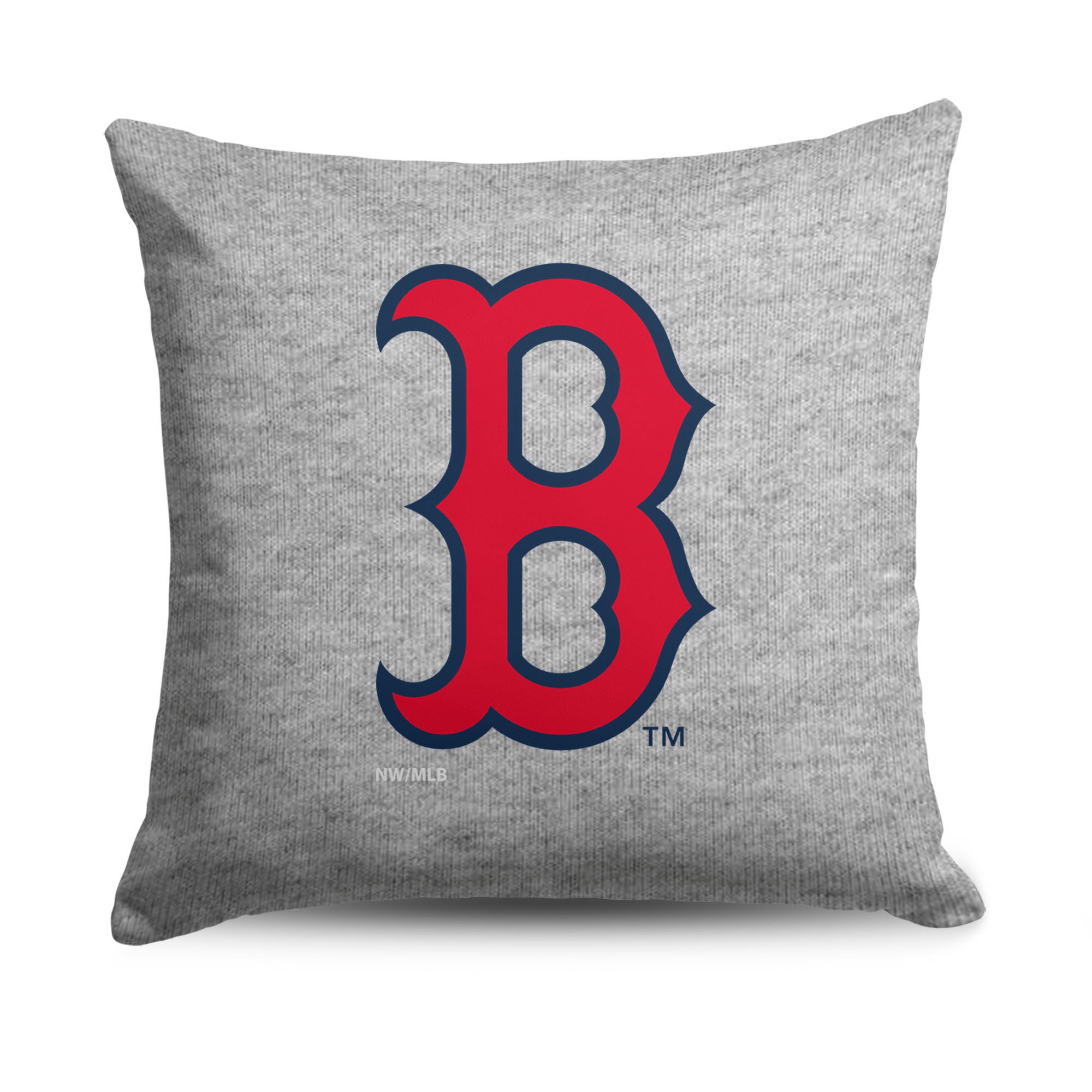 Boston Red Sox MLB Primary Sweatshirt PIllow 16 Inches, GRAY, hi-res image number 0