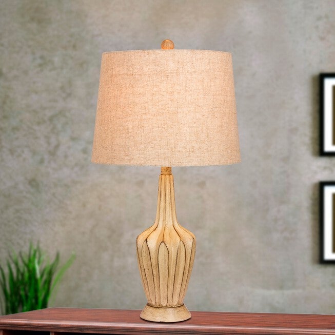 Beige Resin 26.5 inches Table Lamp, Set 2, , on-hover image number 1