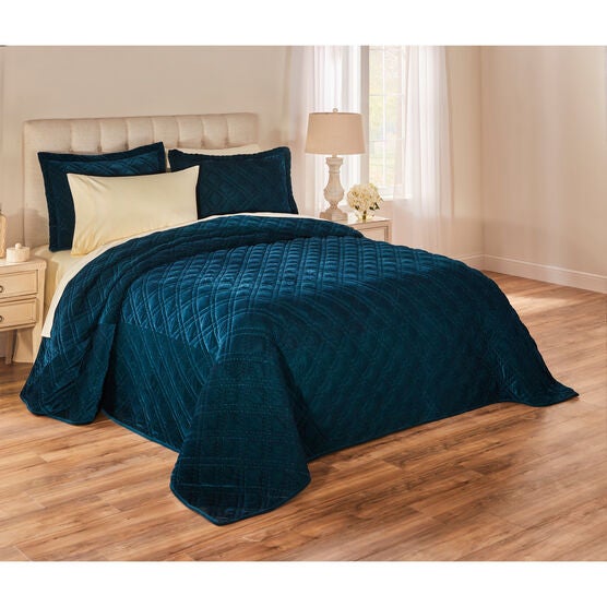 Velvet Diamond Quilted Bedspread, 