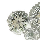 Grey Metal Eclectic Floral Wall Decor, , alternate image number null