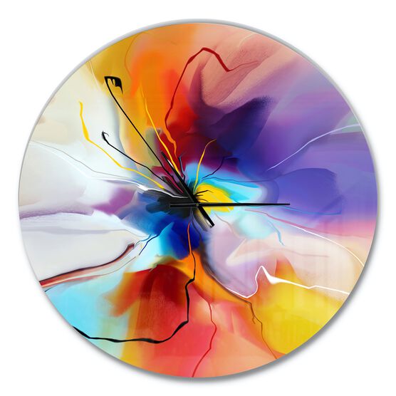 Creative Flower In Multiple Colors Farmhouse Wall Clock, , alternate image number null