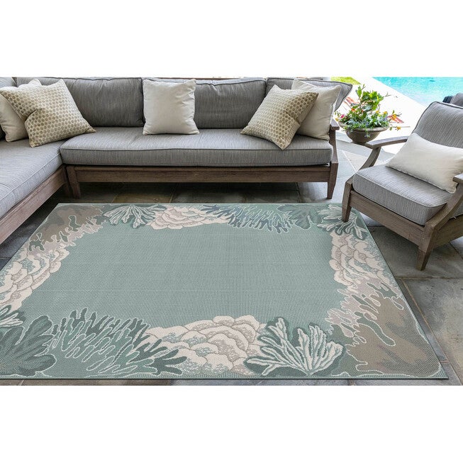 Liora Manne Riviera Reef Border Indoor/Outdoor Rug, , on-hover image number null