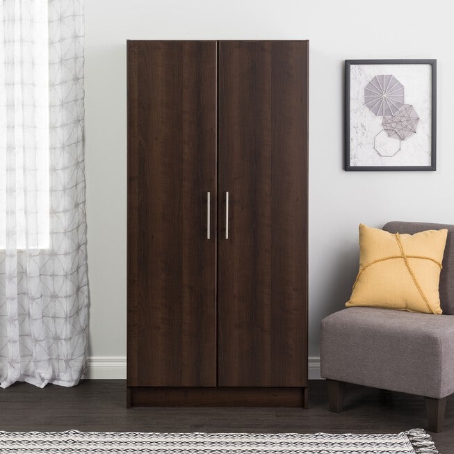 Elite 32 inches Wardrobe Cabinet, Espresso, , alternate image number null