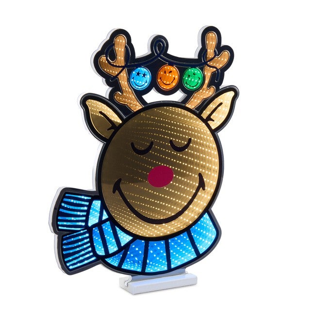 SmileyWorld(R) Holiday Reindeer Ekkolight 21 inchesH, BROWN BLUE GREEN, hi-res image number 0