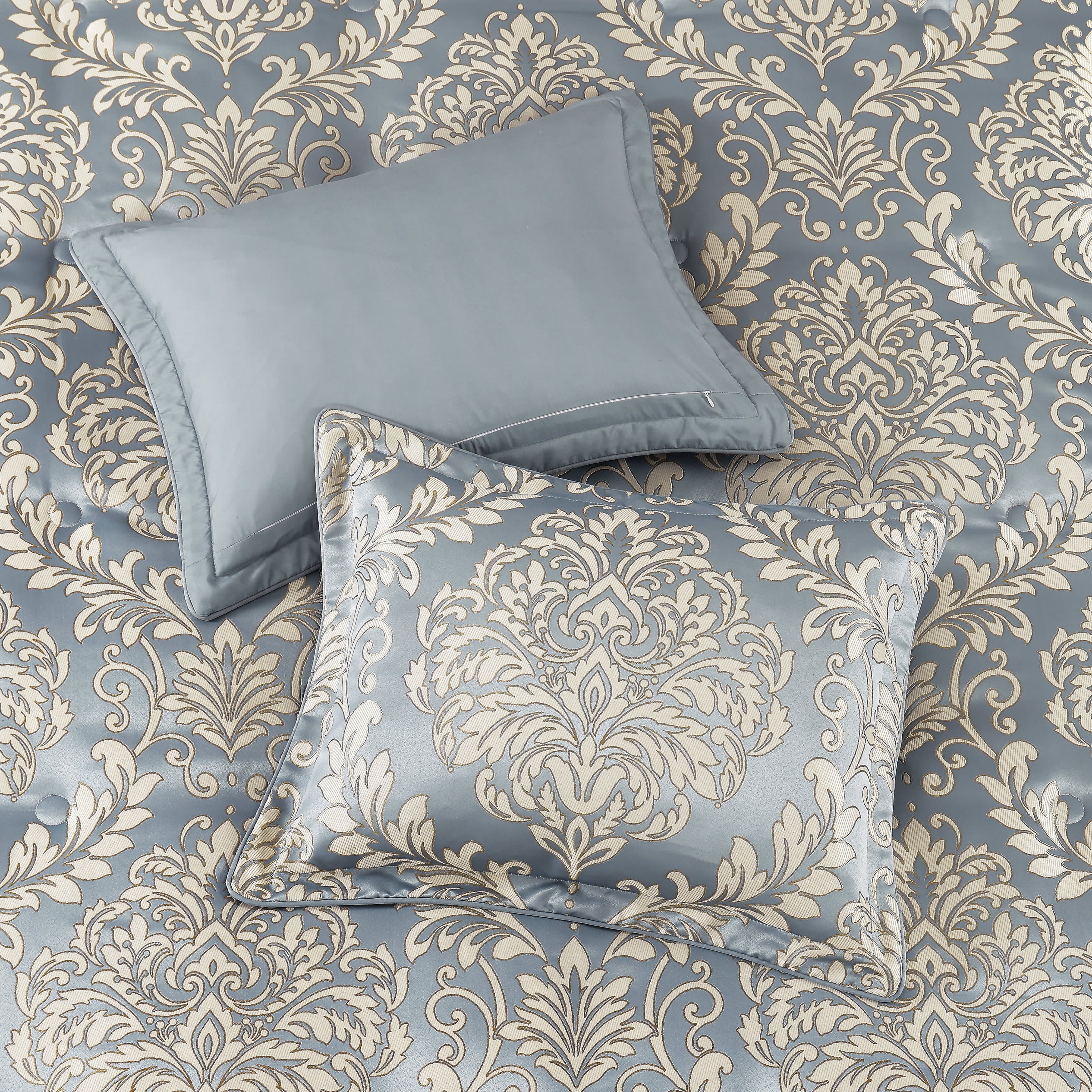 Lorenzo 3 Piece Comforter Set, BLUE, alternate image number 1