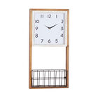 Brown Wood Farmhouse Wall Clock, BROWN, hi-res image number null