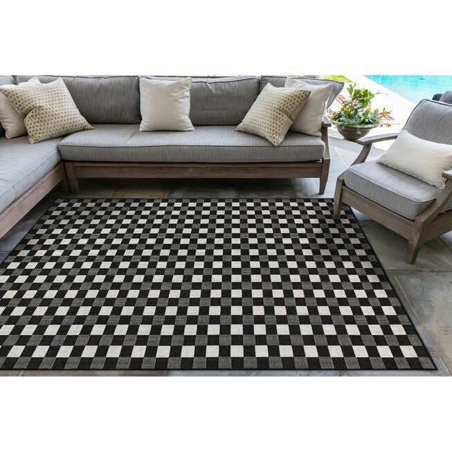 Liora Manne Carmel Gingham Indoor/Outdoor Rug 23 inchesX7 feet 6 inches, , alternate image number 5