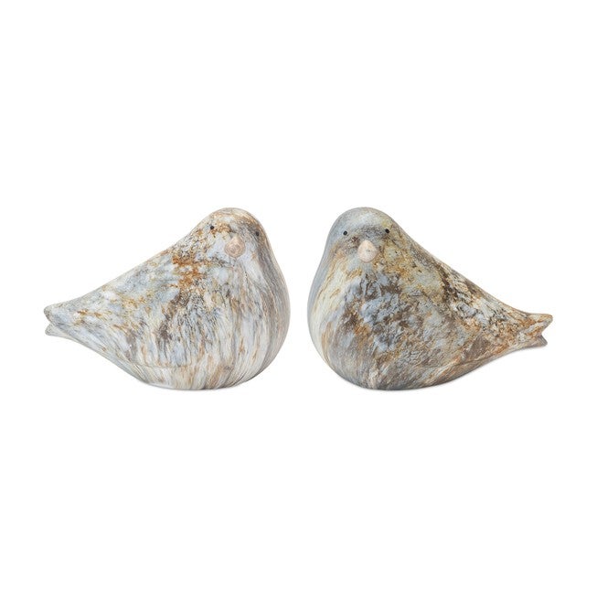Bird (Set of 2) 4.5 inchesH Terra Cotta, BLUE/GREY/WHITE, hi-res image number 0
