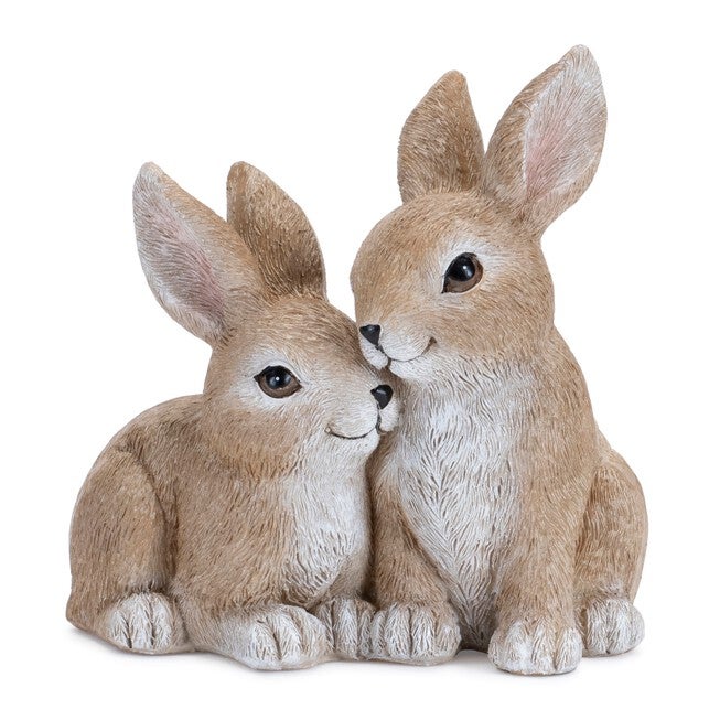 Woodland Bunny Couple Figurine (Set of 2), BEIGE, hi-res image number null