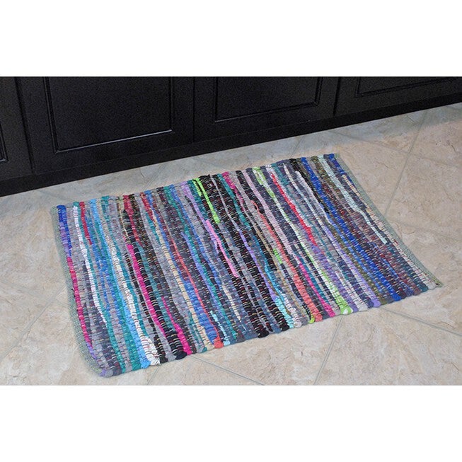 Multicolor Rag Rug 50X80 Cm Floor Coverings, , alternate image number null