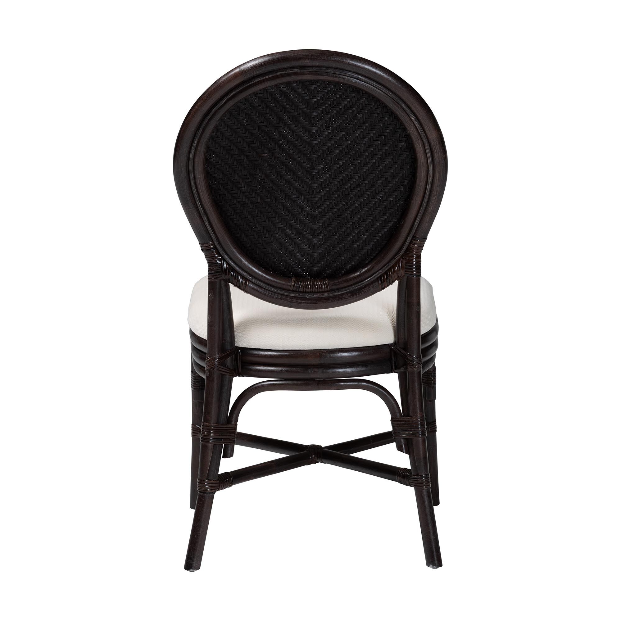 Elmer Natural Rattan Dining Chair, ESPRESSO, alternate image number 4