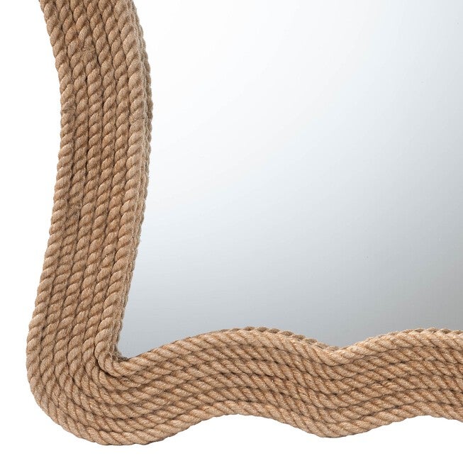 bali & pari Quiana Coastal Woven Rope Accent Wall Mirror, NATURAL BROWN, alternate image number 2