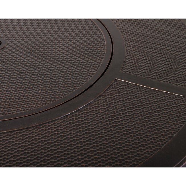 Walkers Round Hammered Aluminum LPG Fire Pit, , alternate image number 5