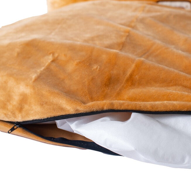 Bolstered Pet Bed and Mat, Ultra-Soft Dog Bed, Brown, Small, , alternate image number 6