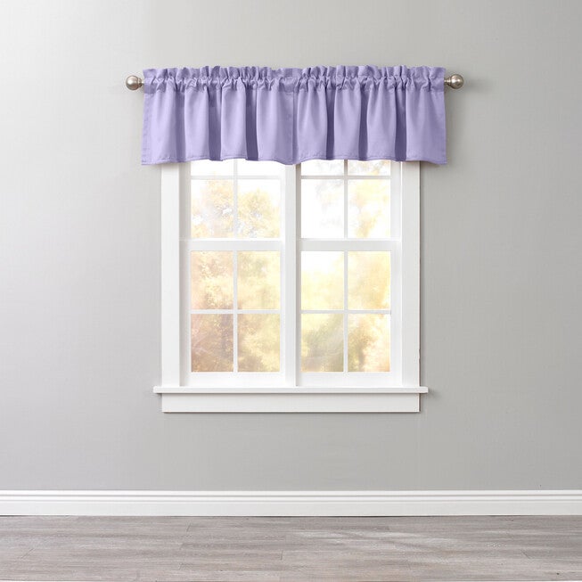 BH Studio Room-Darkening Rod-Pocket Valance, LAVENDER, hi-res image number 0