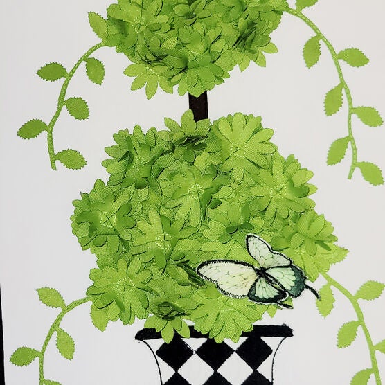Edie @ Home Indoor/Outdoor Crowned Dimensional Topiary Decorative Throw Pillow 20X20, Leaf Multi, , alternate image number null