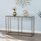 Nicholance Contemporary Glass-Top Console Table, CHAMPAGNE, hi-res image number 0