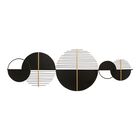Black and Gold Metal Modern Centerpiece Wall Decor, BLACK, hi-res image number null
