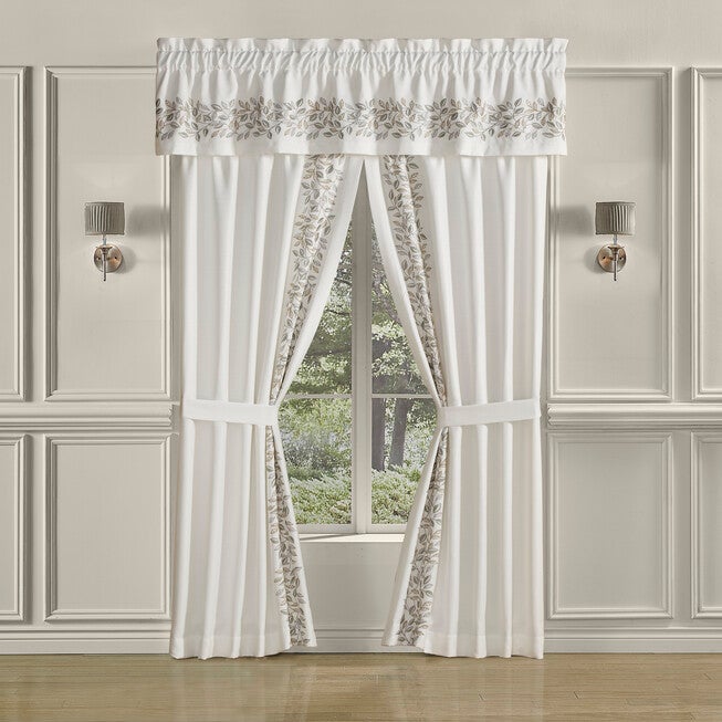 Laurel 84 Inch Window Panel Pair, WHITE, alternate image number null