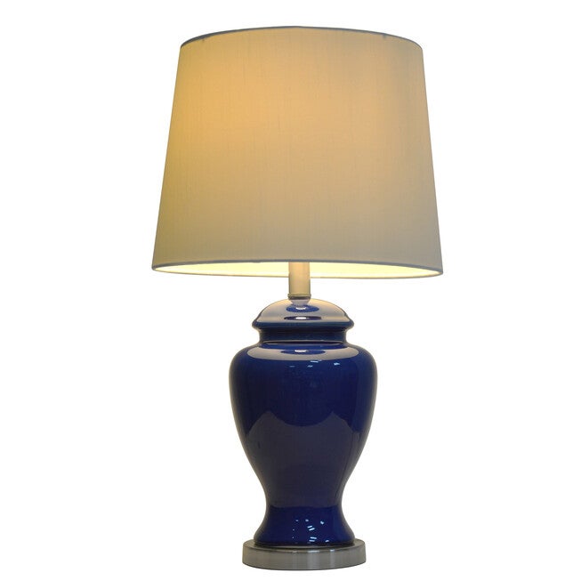 24 inches Blue Ceramic Table Lamp, , on-hover image number 1