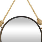 Set Of 2 Brown Metal Industrial Wall Mirror, , alternate image number null