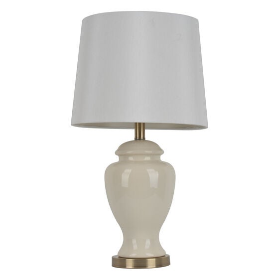 24" Cream Ceramic Table Lamp, CREAM, hi-res image number null