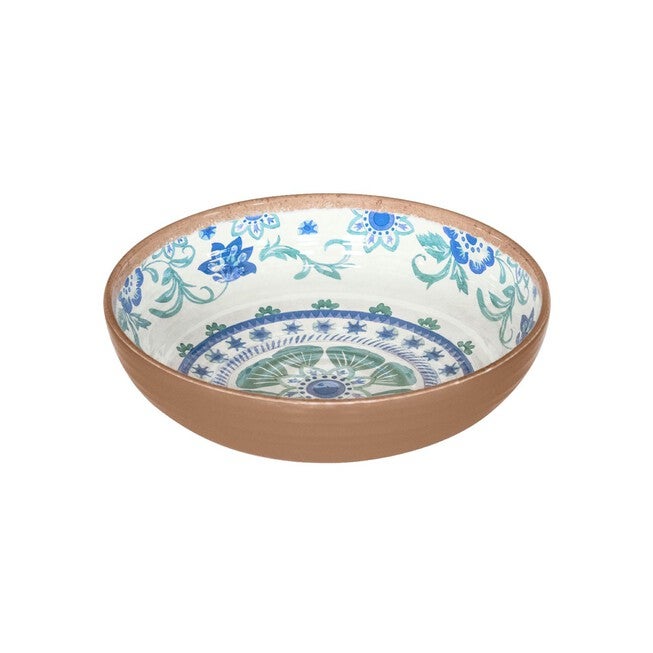 Rio Turquoise Floral Bowl, TURQUOISE, hi-res image number null