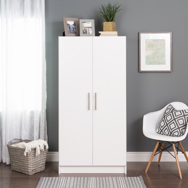 Elite 32 inches Wardrobe Cabinet, White, , alternate image number null
