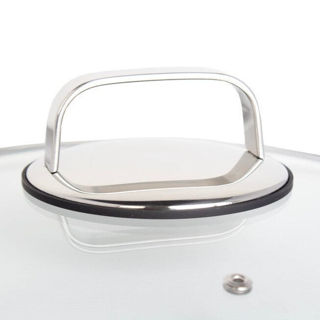 LIVWELL DiamondClad™ 14 inches Tempered Glass Lid with Silicone Rim, Cool Touch Insulated Handle, Dishwasher Safe – Clear, CLEAR, on-hover image number null