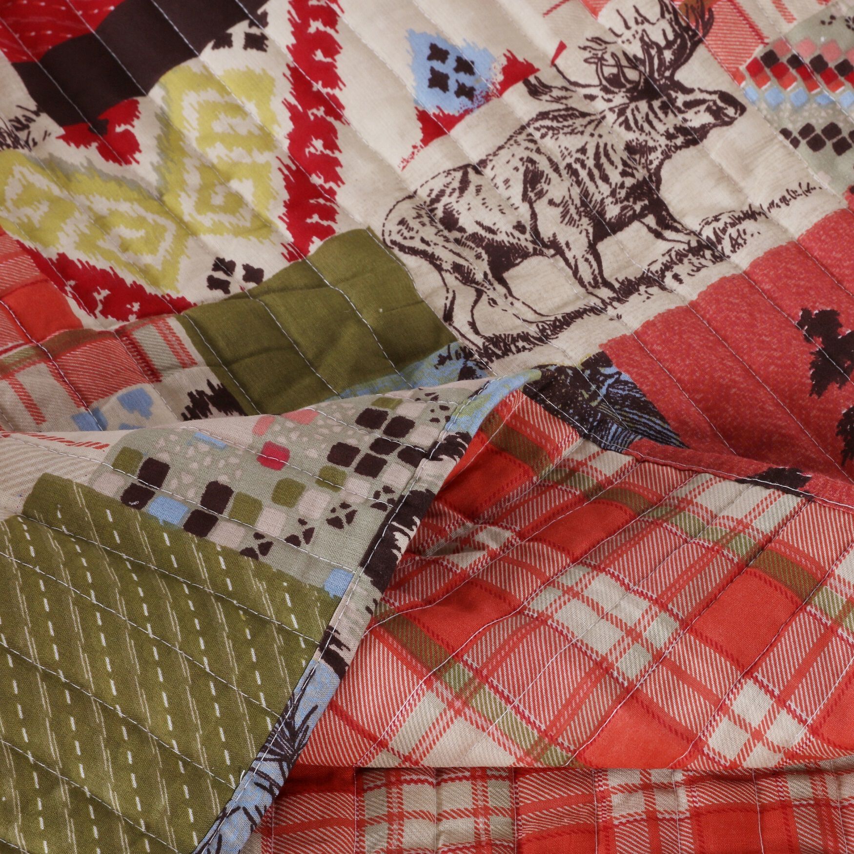 Rustic Lodge Quilt And Pillow Sham Set, , alternate image number 3