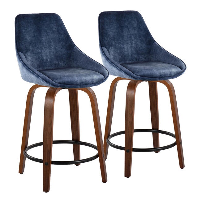 Diana 24 inches Fixed-Height Counter Stool - Set Of 2, , on-hover image number null