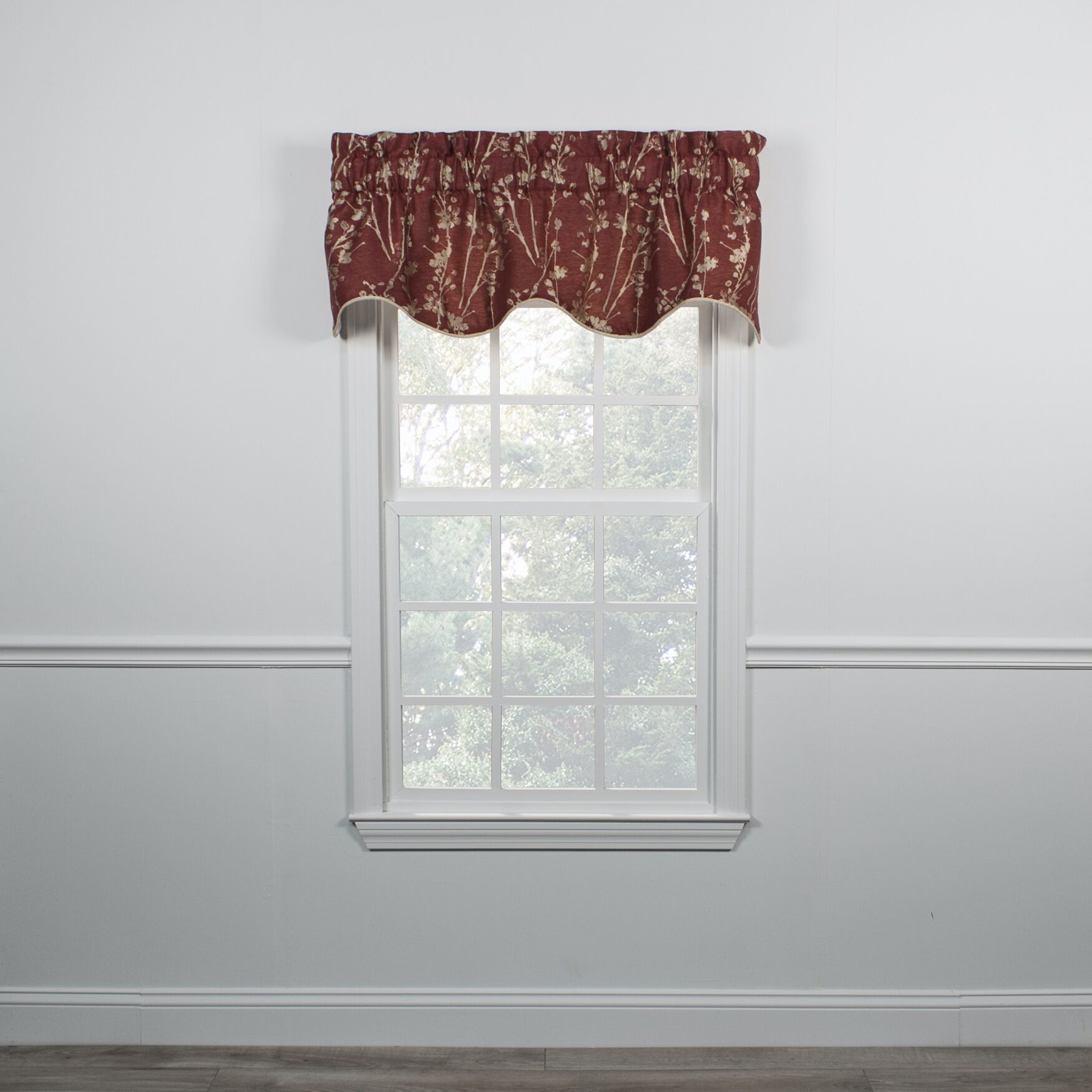 Meadow Lined Scallop Valance, CARDINAL, hi-res image number 0