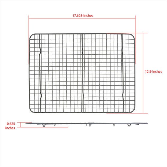 Set 2 17 X 12 Inch Non Stick Metal Cooling Rack, , alternate image number null