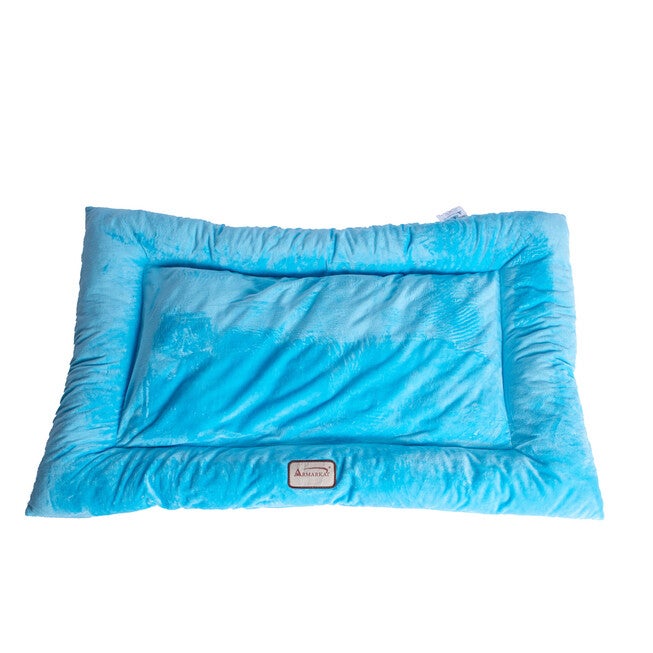 Medium Pet Bed Mat , Dog Crate Soft Pad With Poly Fill Cushion, SKY BLUE, hi-res image number null