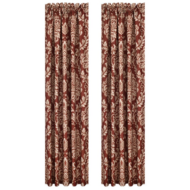 Lazia 84 Inch Window Panel Pair, RED, alternate image number null