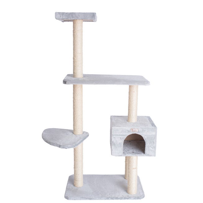 Gleepet 57 inches Real Wood Cat Tree With Condo And Perch, , alternate image number 6
