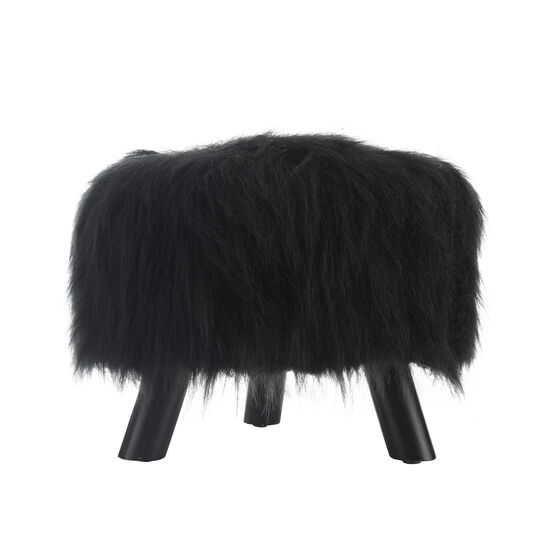 Faux Fur Foot Stool, , on-hover image number null