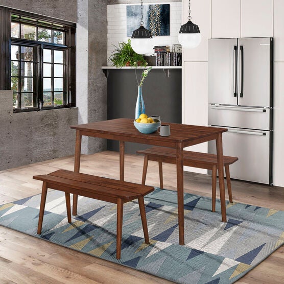 Branson Table & 2 Benches, WALNUT, hi-res image number null