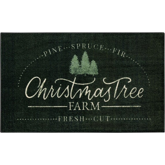 Christmas Tree Farm Kitchen Rug, BLACK, hi-res image number null