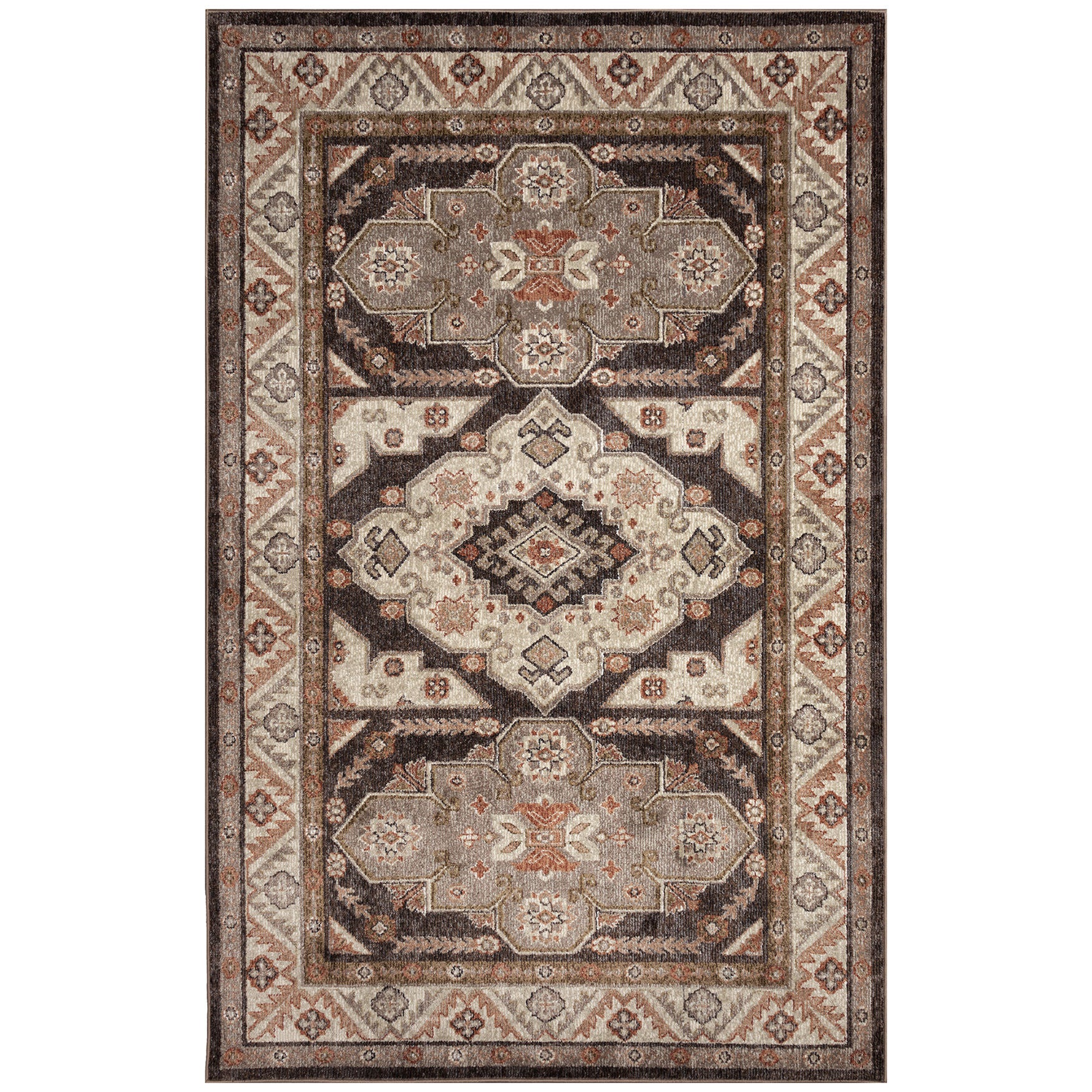 Ariana Floral Medallion Indoor Area Rug Blue, EARTH, hi-res image number 0