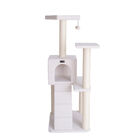 Fleece Covered 53" High Real Wood Cat Tree, , alternate image number null