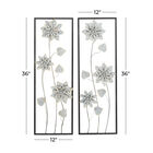 Set Of 2 Grey Metal Contemporary Wall Decor, , alternate image number null