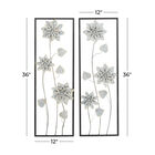 Set Of 2 Grey Metal Contemporary Wall Decor, , alternate image number null