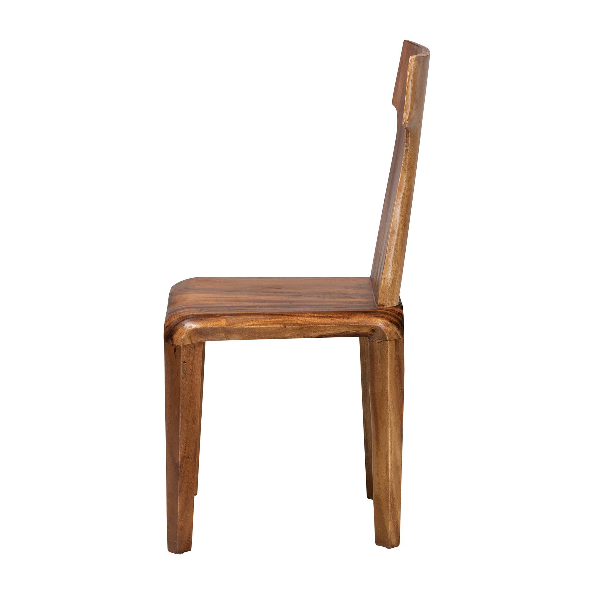 Larissa Suar Wood Dining Chair, BROWN, alternate image number 3