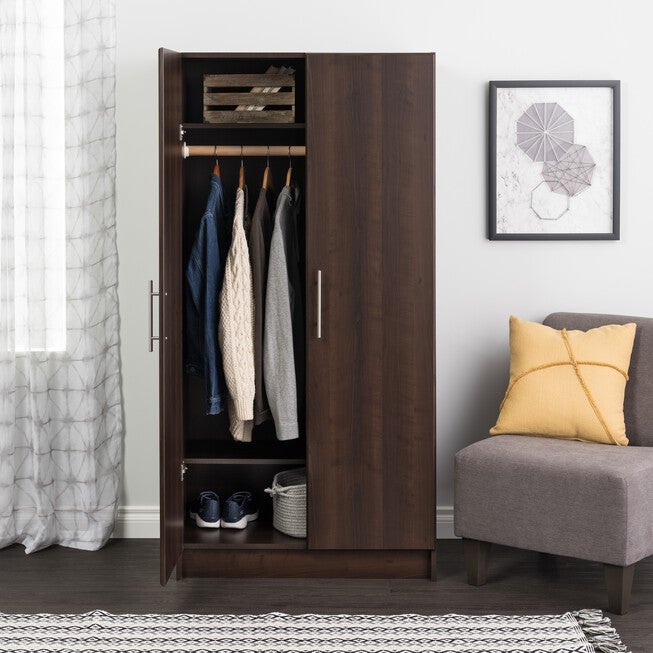 Elite 32 inches Wardrobe Cabinet, Espresso, EXPRESSO, hi-res image number null