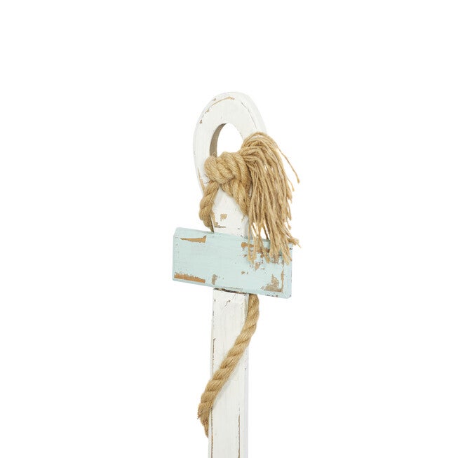 White Coastal Anchor Wood Wall Décor, , alternate image number 5