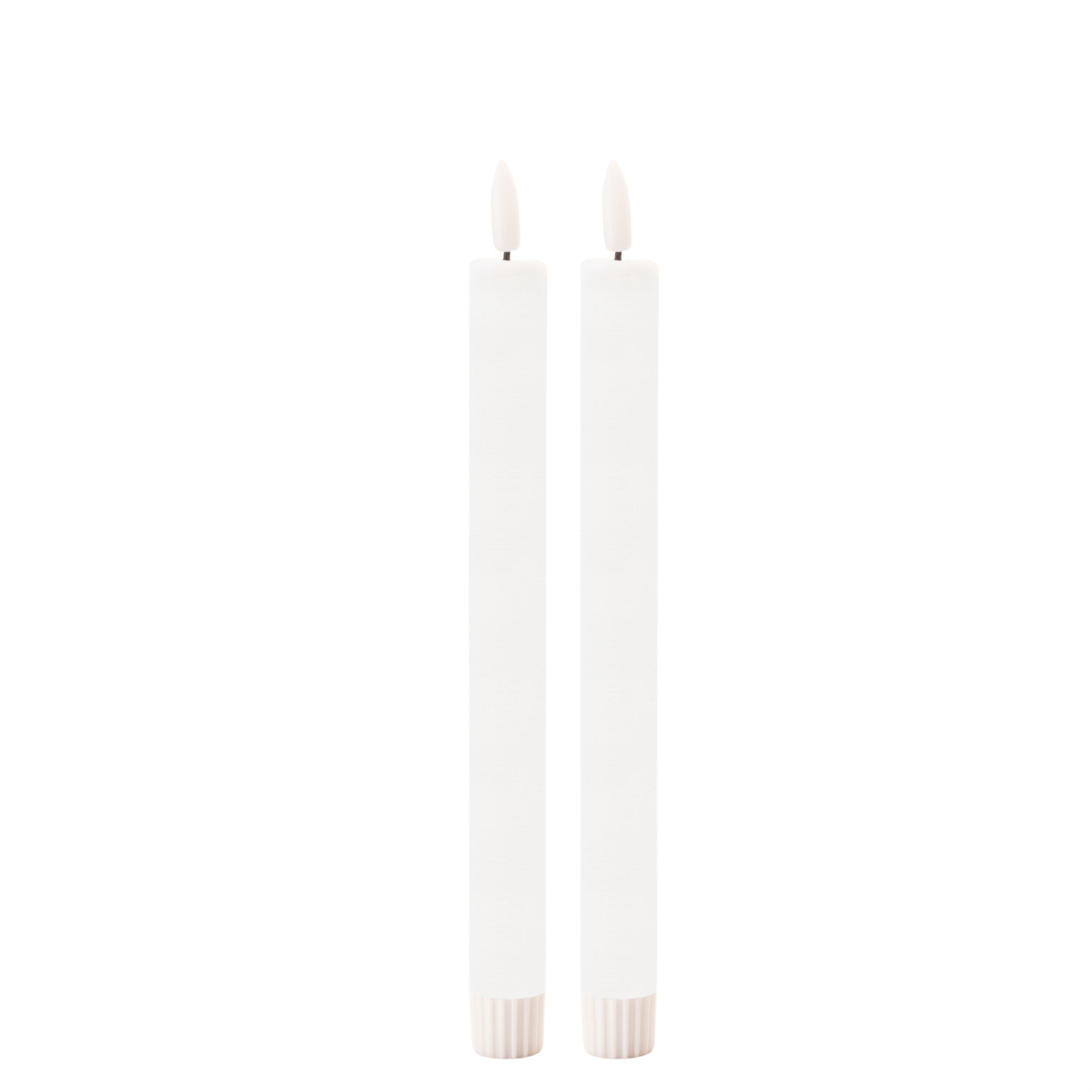 FIA Wick White Taper Candle Set of 2, WHITE, hi-res image number 0